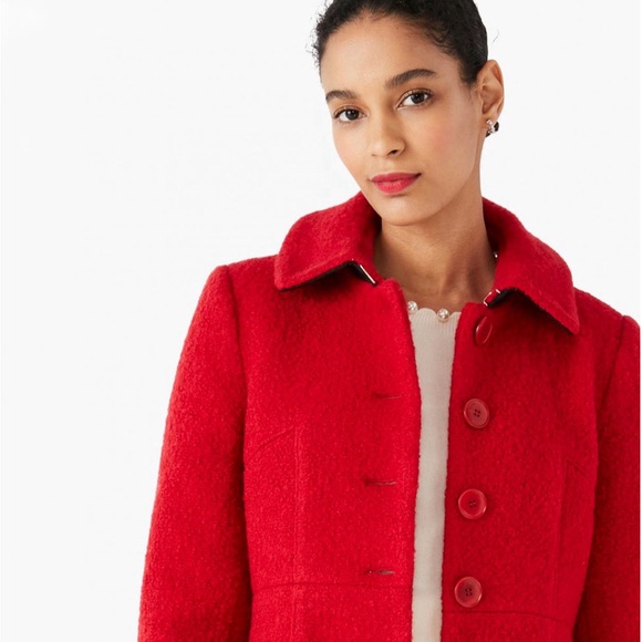 Kate Spade Carlyle Faux Fur Collar Wool Blend Coat - Picture 3 of 6